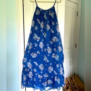 Blue Floral ZARA Sleeveless Dress